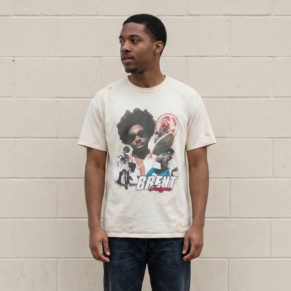 Brent Faiyaz‎ F*ck The World Its A Wasteland Tour T Shirt XL Cream Rap R&B